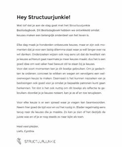 Nieuw 🤩 Cynthia Schultz Structuurjunkie Beslisdagboek - A5 🔔 22 Nieuw 🤩 Cynthia Schultz Structuurjunkie Beslisdagboek - A5 🔔 -A-journal shop 550x794 5