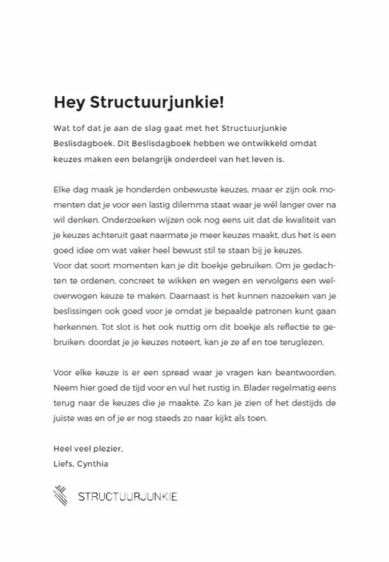 Nieuw 🤩 Cynthia Schultz Structuurjunkie Beslisdagboek - A5 🔔 8 Nieuw 🤩 Cynthia Schultz Structuurjunkie Beslisdagboek - A5 🔔 - Afbeelding 6