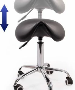 Alternative view of Nieuw 😉 Dunimed Ergonomische Zadelkruk - Zwart 🔥
