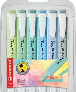 Coupon β€οΈ STABILO Swing Cool Pastel IN KOUDE KLEUREN - Markeerstift - Etui Met 6 Pastel Kleuren π