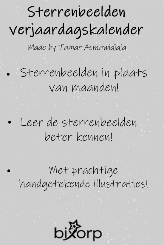 Gloednieuw ๐ฅฐ Tamar Asmawidjaja Bixorp Stars Sterrenbeeld Verjaardagskalender Zonder Jaartal - Uniek Design - Volgt De Sterrenbeelden En Niet De Maanden - Ophangbare Wandkalender - Sterrenbeeld Kalender - Volwassenen En Kinderen - A4 Formaat Gerecycled Papier ๐งจ 11 Gloednieuw ๐ฅฐ Tamar Asmawidjaja Bixorp Stars Sterrenbeeld Verjaardagskalender Zonder Jaartal - Uniek Design - Volgt De Sterrenbeelden En Niet De Maanden - Ophangbare Wandkalender - Sterrenbeeld Kalender - Volwassenen En Kinderen - A4 Formaat Gerecycled Papier ๐งจ - Afbeelding 9