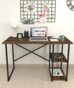 Nieuw 🎁 Desquality Desq-Bureau Tafel - Laptop Tafel - Industrieel - MDF/Metaal - Bruin/Zwart - 120x75X60 😍 10 Nieuw 🎁 Desquality Desq-Bureau Tafel - Laptop Tafel - Industrieel - MDF/Metaal - Bruin/Zwart - 120x75X60 😍 -A-journal shop 550x823